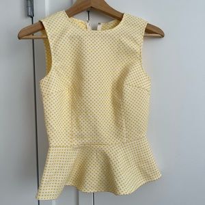 Club Monaco yellow polka dot Top. Fits size 0,2